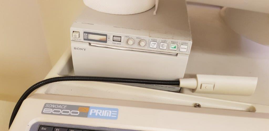 Használt Medison SonoAce 8000EX ultrahang készülék Sony fekete-fehér nyomtatóval